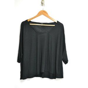 J. Crew Medium Women's Black Dolman Sleeve Scoop Neck Tee T-Shirt